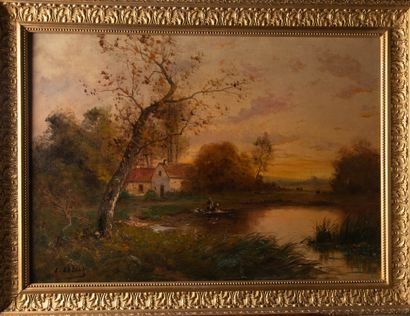 L LEBRUN (XXème siècle)
Ferme en bord de...