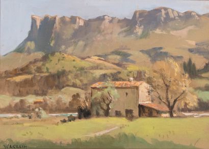 Emile WEGELIN (1875-1962)
Paysage de provence
Gouache...