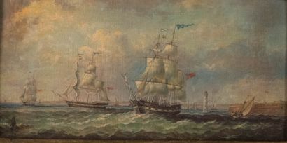 Ecole du XXème siècle 
Marine 
Huile sur...