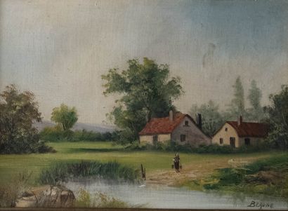 BEAUNE (XIX-XXème siècle)
Paysage à la porteuse...