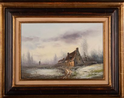 SUNNY (XXème)
Paysage d'hiver
Huile sur toile,...