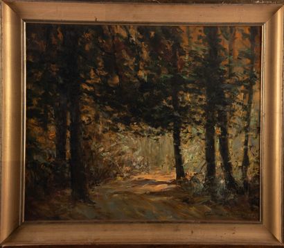 Alexandre Gabriel GAILLARD-DESCHAMPS (c.1903-1984)
Forêt...