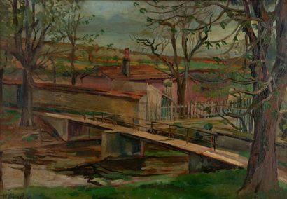 Maurice BOITEL (1919-2007)
Le Pont
Huile...