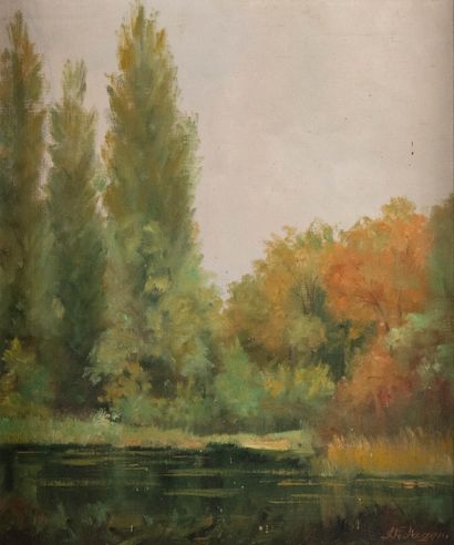 Ecole moderne du XXe siècle
Paysage lacustre...