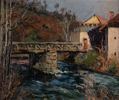 François FLORIT (XXe siècle)
La Passerelle...