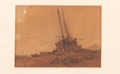 F. FRANTZ (XIXème siècle)
Bateau à marée...