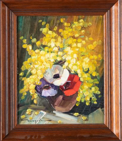 Elie BERNADAC (1913-1999)
Bouquet de mimosa...