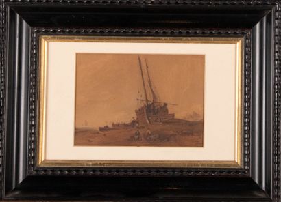 F. FRANTZ (XIXème siècle)
Bateau à marée...
