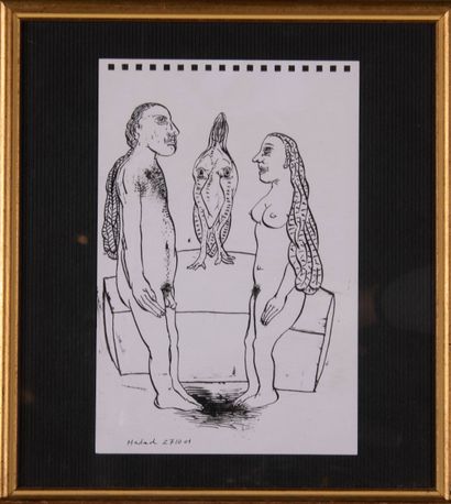 Abraham HADAD (1937)
Deux personnages, 27...