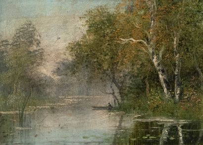 GELY (XXème siècle)
Le pécheur sur la rivière
Huile...