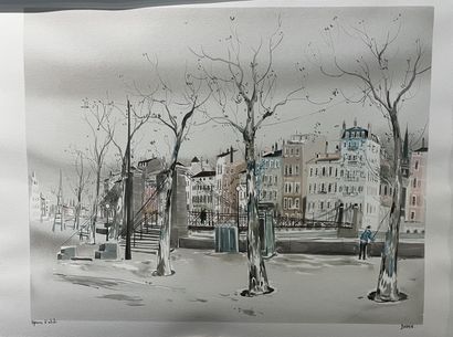 Georges DAMIN (né en 1942)
Lyon, passerelle...