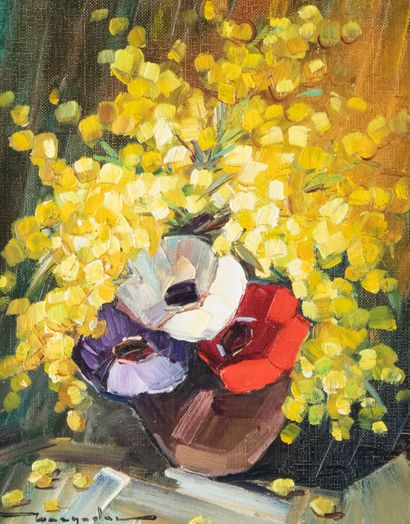 Elie BERNADAC (1913-1999)
Bouquet de mimosa...