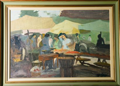 Robert BELGRAND (1901-1982)
Le marché
Huile...