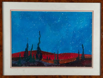 Gilbert CHAVAN (1929-1975)
Nuit étoilée en...