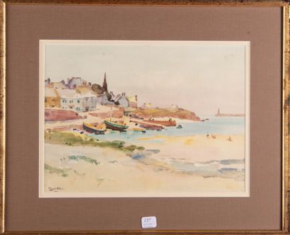 Marcel GENDRE (1909-1997)
Plage de Tréboul...
