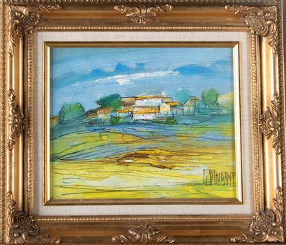 Gérard GOUVRANT (né en 1946)
Vue d'un village
Huile...