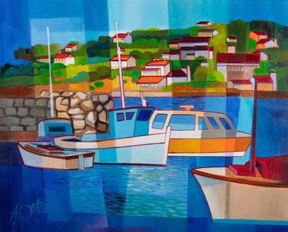 Aurélien ORTEGA (1926-2014)
Bâteaux de pêche...