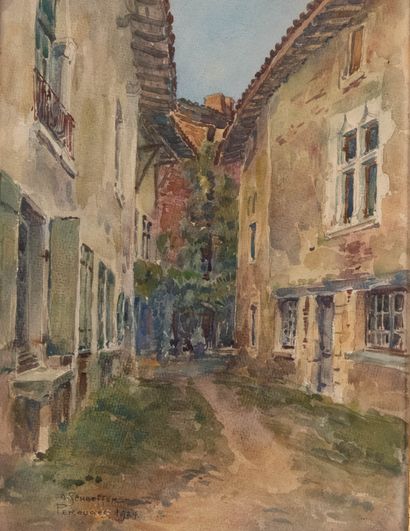 Adolphe SCHAEFFER (XXe siècle)
Vue de Perrouges
Aquarelle...