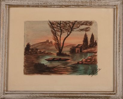 SUNNY (XXème)
Paysage d'hiver
Huile sur toile,...