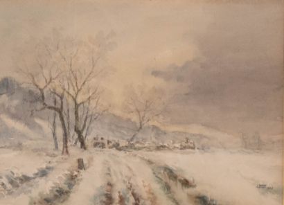 Lucien ROYER (XXe siècle)
Paysages enneigés...