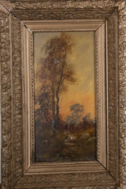 GELY (XXème siècle)
Chasseur en sous-bois
Huile...