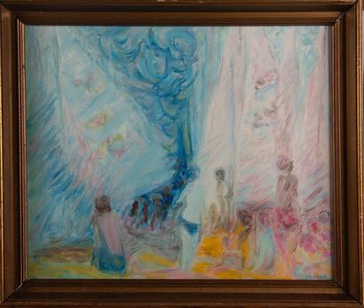 André LAURAN (1922-2009)
Baigneurs et Voiliers
Huile...