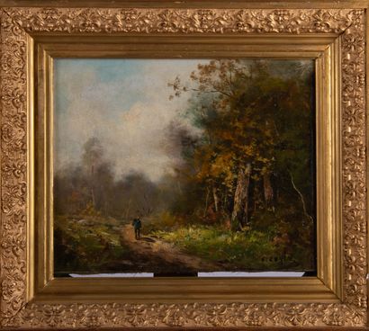 L.LORIN (XXème siècle)
Le promeneur
Huile...