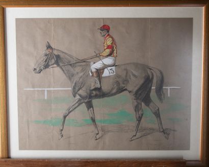 Eugène PÉCHAUBES (1890-1967) 
Cavalier
Lithographie...