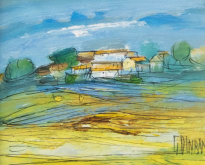 Gérard GOUVRANT (né en 1946)
Vue d'un village
Huile...