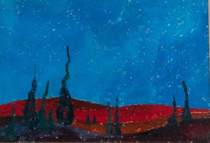 Gilbert CHAVAN (1929-1975)
Nuit étoilée en...