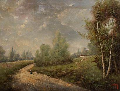 L. HENRY (XXème siècle)
Le chemin et La rivière
Réunion...