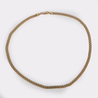 Collier en or jaune 14K (585°/00) à mailles...