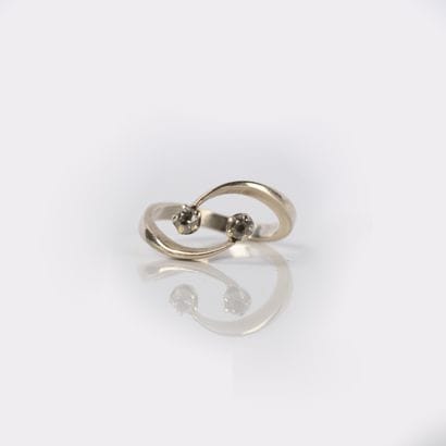 Toi et Moi ring in 18K (750°/00) white gold...