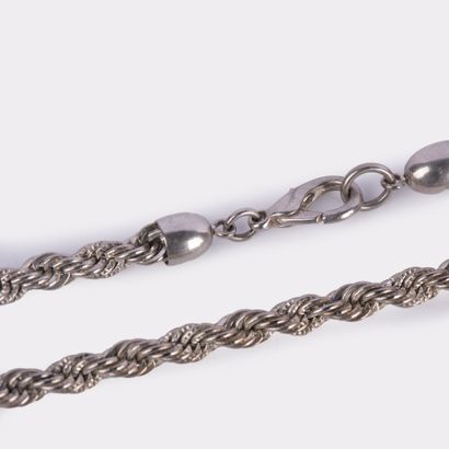 Silver rope necklace with lobster clasp.
Weight:...
