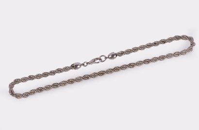 Silver rope necklace with lobster clasp.
Weight:...