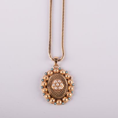 Chaine maille fantaisie et son pendentif...