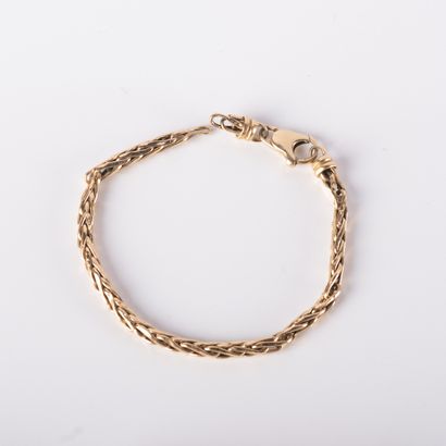 Palm-tree link bracelet, in 18-carat yellow...