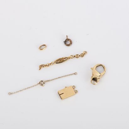 Lot of 18 K (750°/00) gold, consisting of...