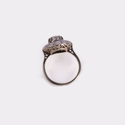 Solitaire ring in 18K (750°/00) white gold...