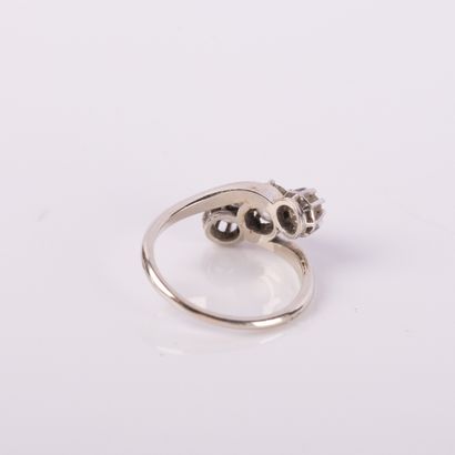 Ring in platinum and 18K (750°/00) gold,...