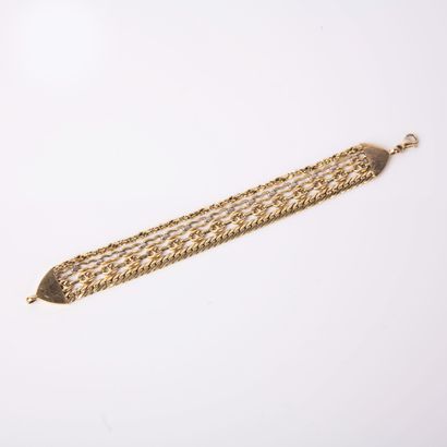 Bracelet en or jaune 18 K (750°/00) à quatre...