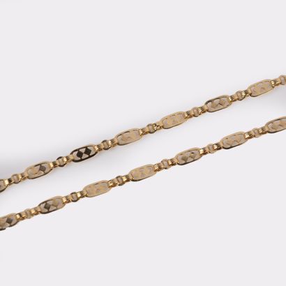 18K (750°/00) yellow gold long necklace with...