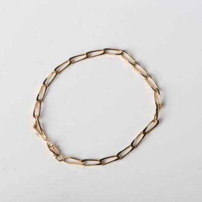 Bracelet maille gourmette, en or jaune 18...