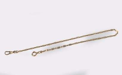 18K (750°/00) yellow gold openwork flat link...