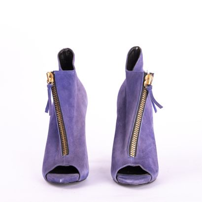 GIUSEPPE ZANOTTI. Open-toe heeled boots in...