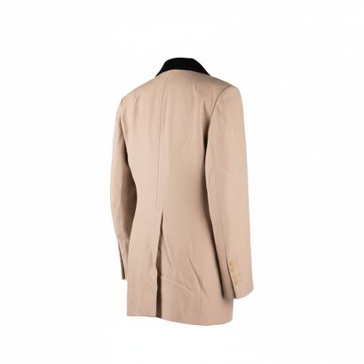 HERMÈS. Cavalier-style jacket in beige wool...