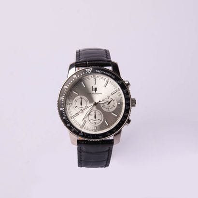 LIP
Men's chronograph wristwatch, round steel...