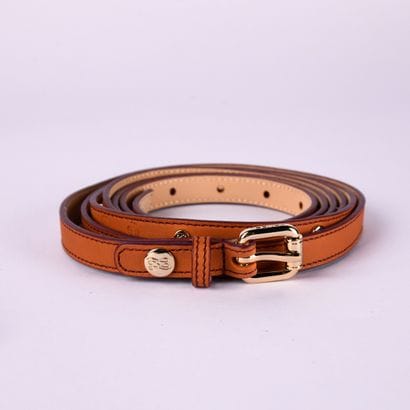 LANCEL
Long belt (two turns) in stamped camel...