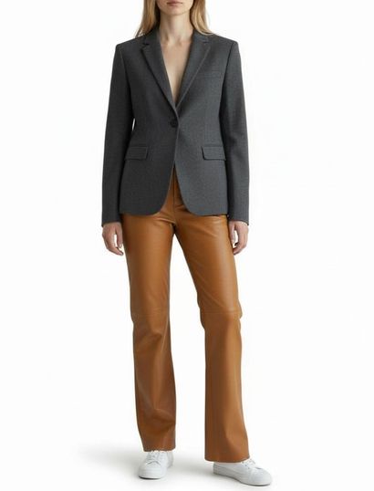 BARBARA BUI. Blue-gray wool and mohair suit...