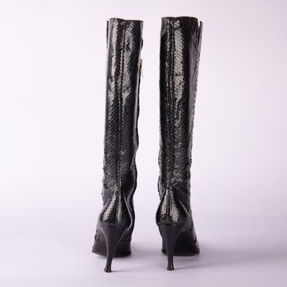 SERGIO ROSSI. Pair of heeled ankle boots...